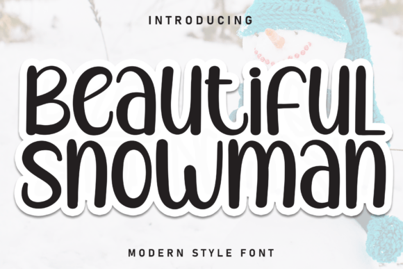 Beatiful Snowman: A Handwritten Display Font for Cozy Editorial Design