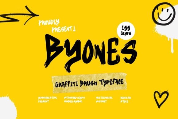Byones: The Bold Graffiti Typeface for Street-Style Branding