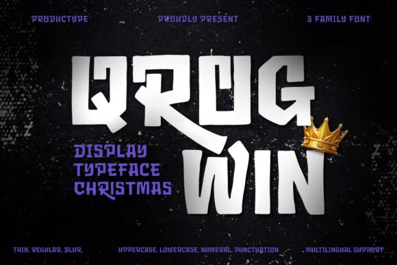 Qrog Win: The Festive Display Typeface for Editorial Design