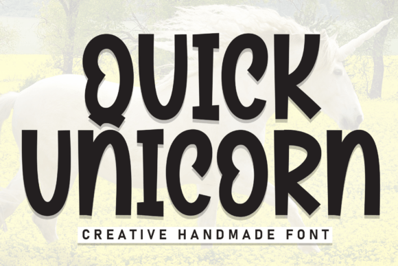 Quick Unicorn: A Whimsical Display Font for Editorial Design