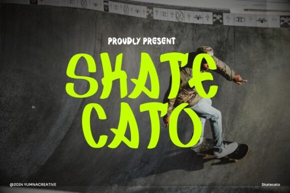 Skatecato Typeface: A Bold Display Font for Digital Branding