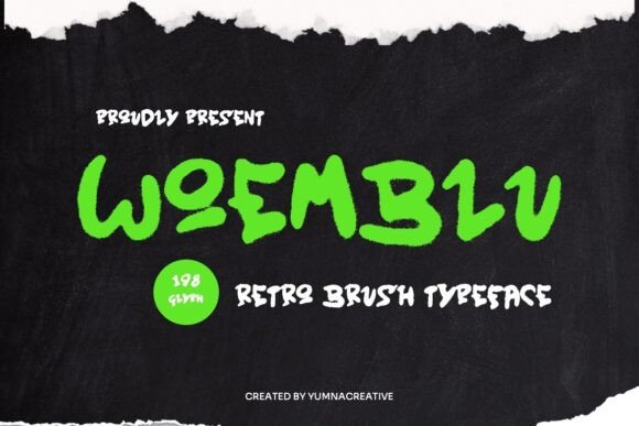 Woemblu: The Retro Display Font for Authentic Branding
